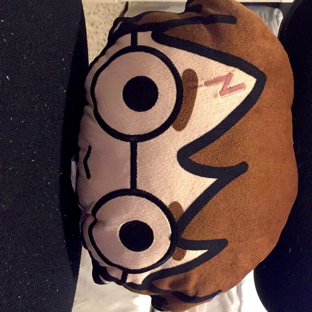 A Harry Potter face throw pillow